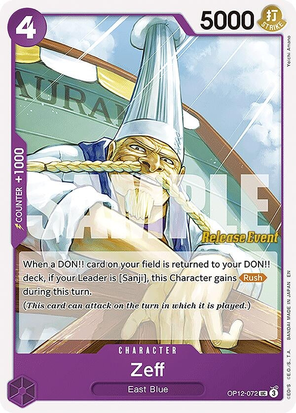 Zeff (OP12-072) (Legacy of the Master Release Event Cards)