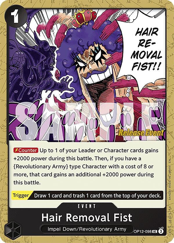 Hair Removal Fist (OP12-098) (Legacy of the Master Release Event Cards)
