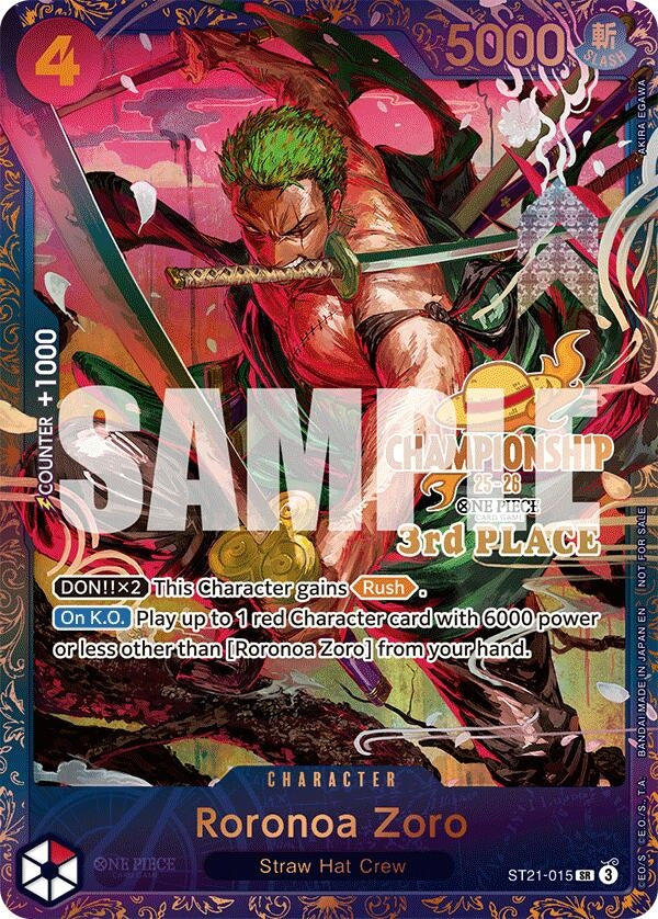 Roronoa Zoro (CS 25-26 3rd Place) (ST21-015) (One Piece Promotion Cards)