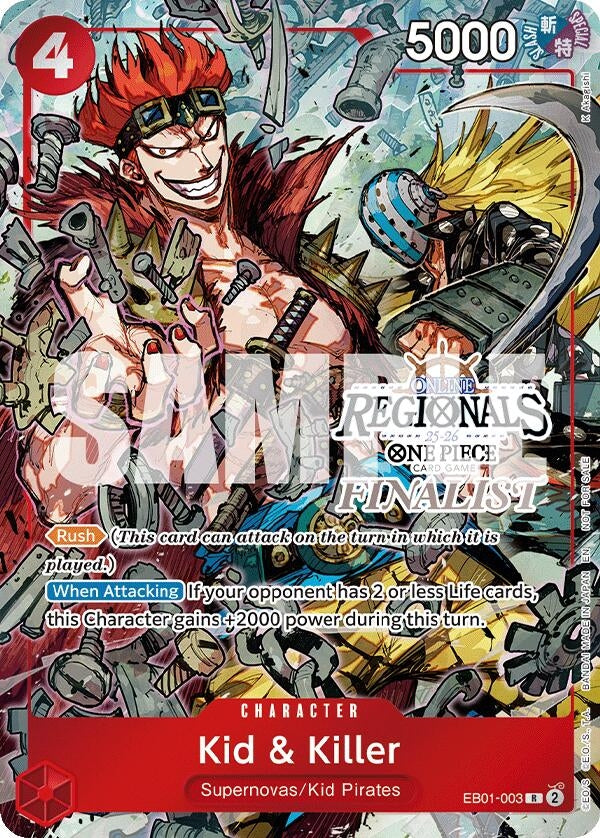 Kid & Killer (Online Regional Finalist Card Set 2025 Vol.2) (EB01-003) (One Piece Promotion Cards)