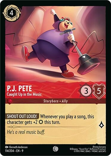 Image for P.J. Pete - Caught Up in the Music (114/204) (Fabled) - Disney Lorcana