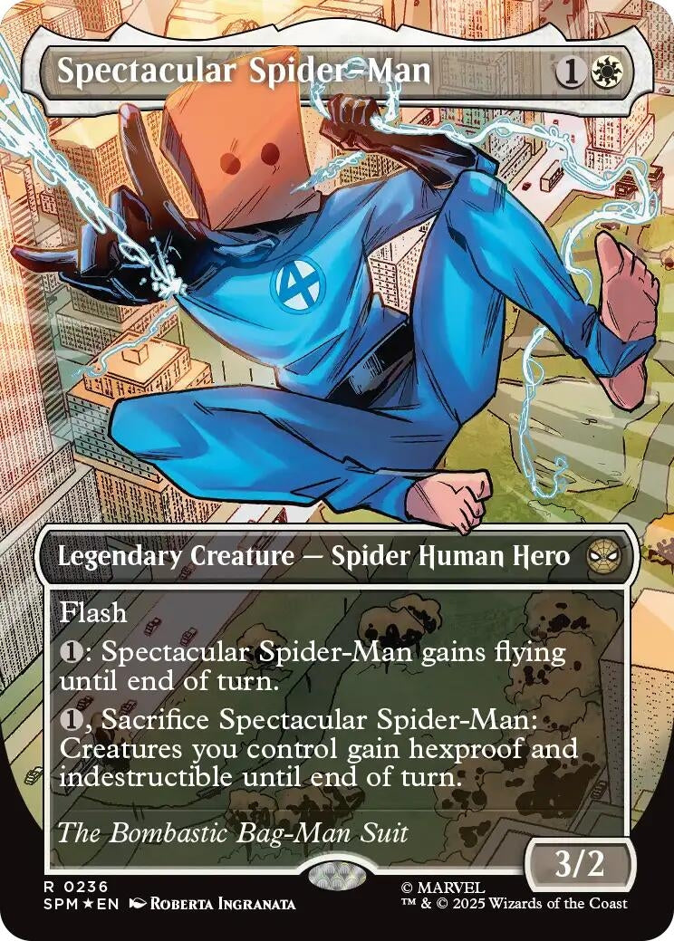 Spectacular Spider-Man (0236) (Borderless) (Textured Foil) (236) (Marvel's Spider-Man)