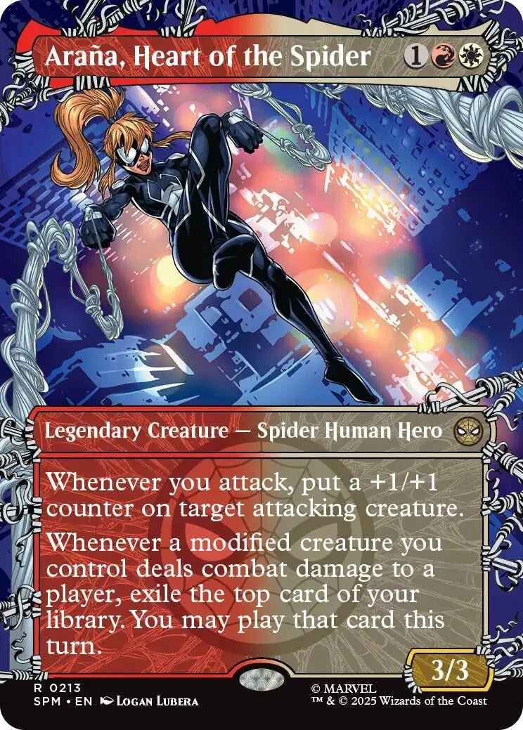 Arana, Heart of the Spider (Borderless) (213) (Marvel's Spider-Man) (SPM)