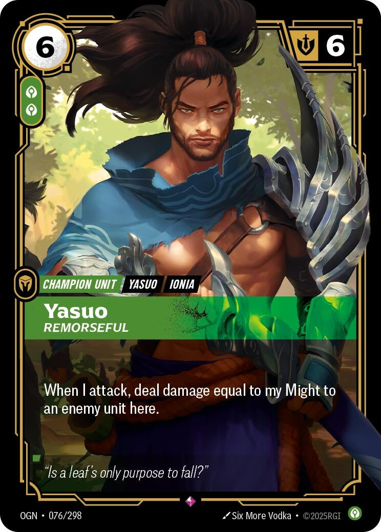 Yasuo - Remorseful (076/298) (Origins)