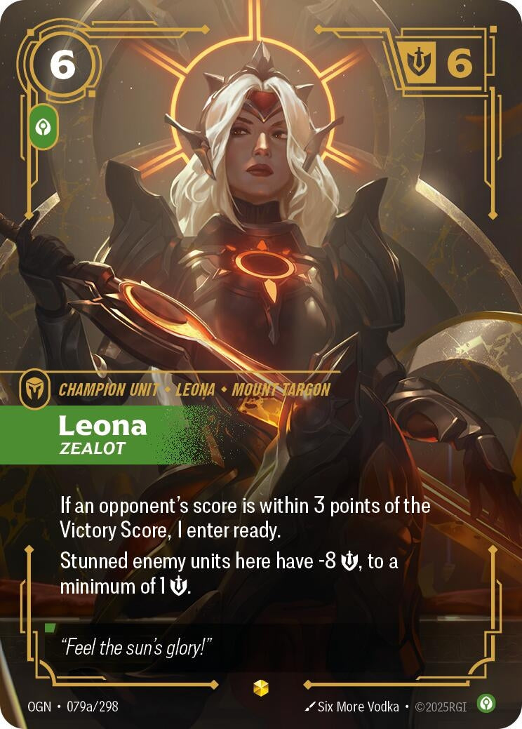 Leona - Zealot (Alternate Art) (079a/298) (Origins)