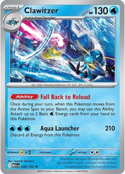 Clawitzer (038/132) (ME01: Mega Evolution)