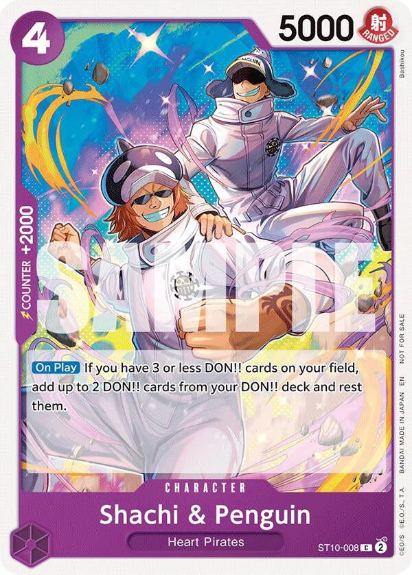 Shachi & Penguin (Tournament Pack 2025 Vol. 4) (ST10-008) (One Piece Promotion Cards)