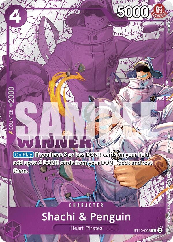 Shachi & Penguin (Winner Pack 2025 Vol. 4) (ST10-008) (One Piece Promotion Cards)