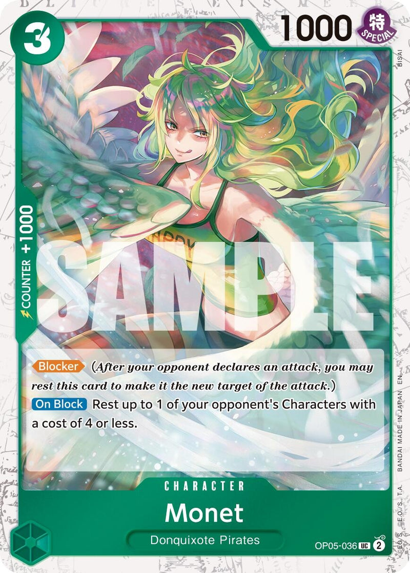 Monet (Pirate Foil) (OP05-036) (Premium Booster -The Best- Vol. 2)