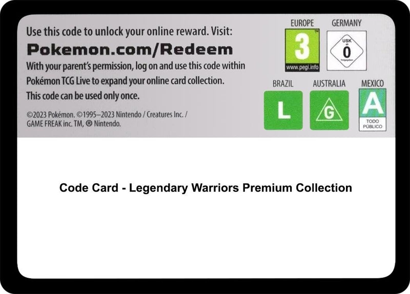 Image for Code Card - Legendary Warriors Premium Collection (Miscellaneous Cards & Products) - Pokemon