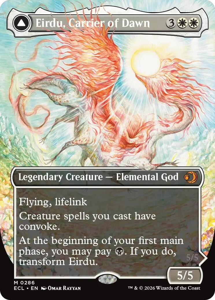 Image for Eirdu, Carrier of Dawn (Borderless) (286) (Lorwyn Eclipsed) - Magic: The Gathering