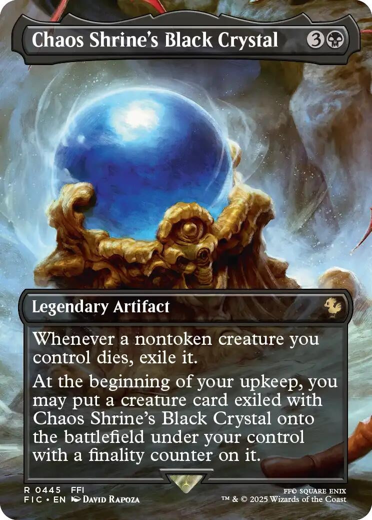 Chaos Shrine's Black Crystal (Borderless) (445) (Commander: FINAL FANTASY)