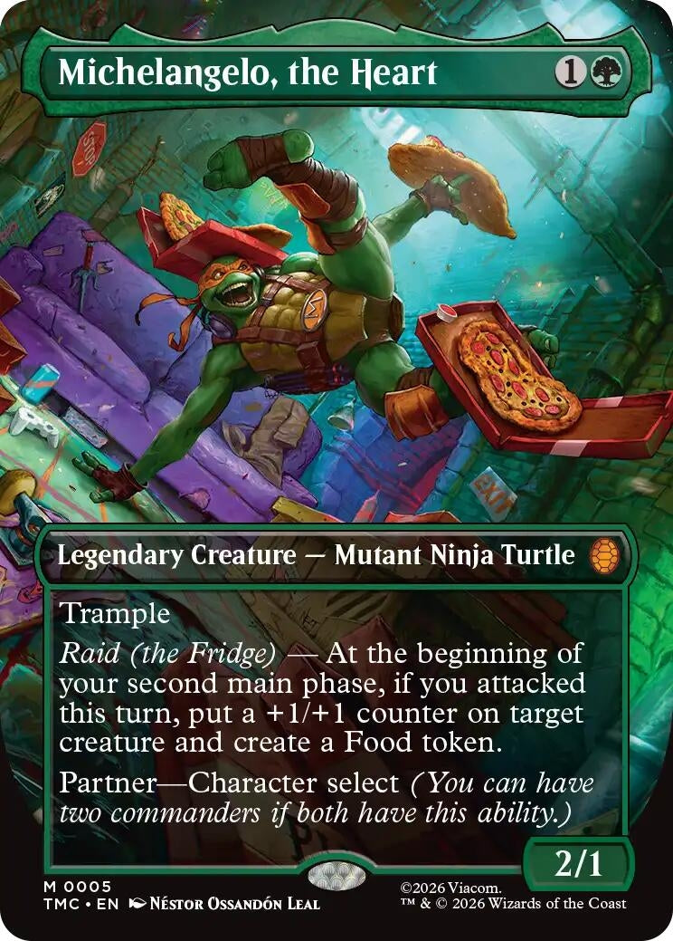 Image for Michelangelo, the Heart (Borderless) (5) (Teenage Mutant Ninja Turtles) - Magic: The Gathering