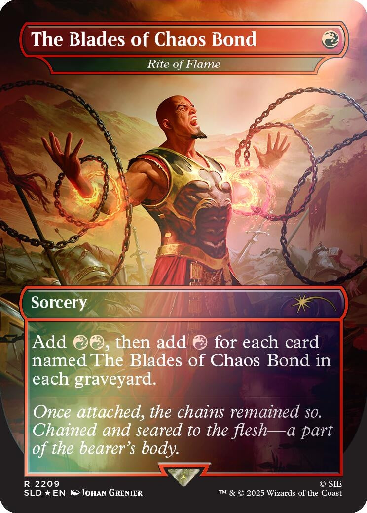 The Blades of Chaos Bond - Rite of Flame (Rainbow Foil) (2209) (Secret Lair Drop Series)