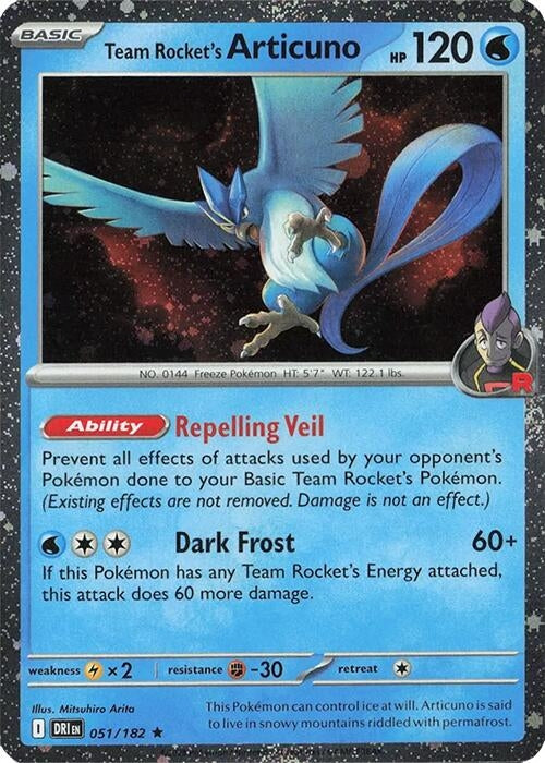 Image for Team Rocket's Articuno - 051/182 (Cosmos Holo) (051/182) (Miscellaneous Cards & Products) - Pokemon