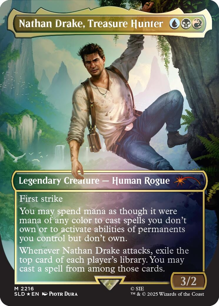 Nathan Drake, Treasure Hunter (Rainbow Foil) (2216) (Secret Lair Drop Series)