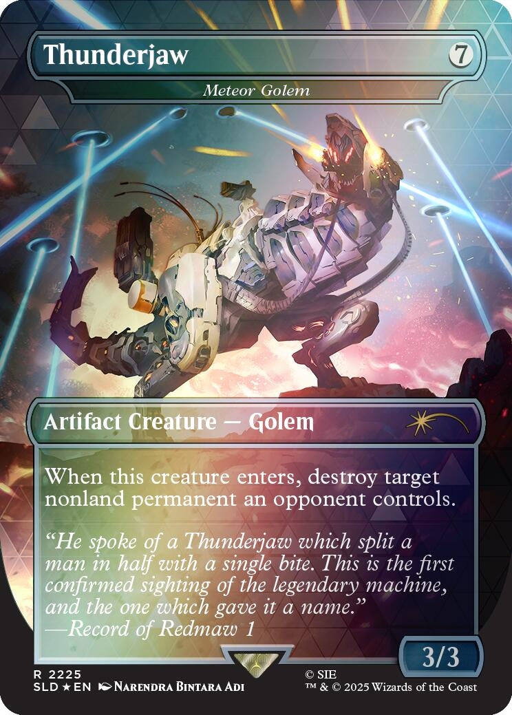 Thunderjaw - Meteor Golem (Rainbow Foil) (2225) (Secret Lair Drop Series)