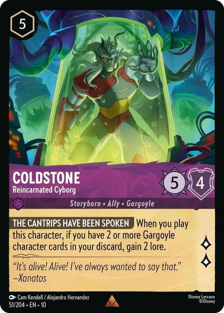 Image for Coldstone - Reincarnated Cyborg (51/204) (Whispers in the Well) - Disney Lorcana