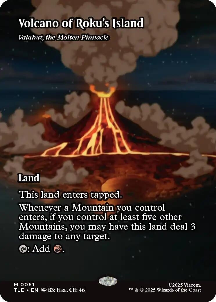 Volcano of Roku's Island - Valakut, the Molten Pinnacle (61) (Avatar: The Last Airbender: Eternal-Legal)