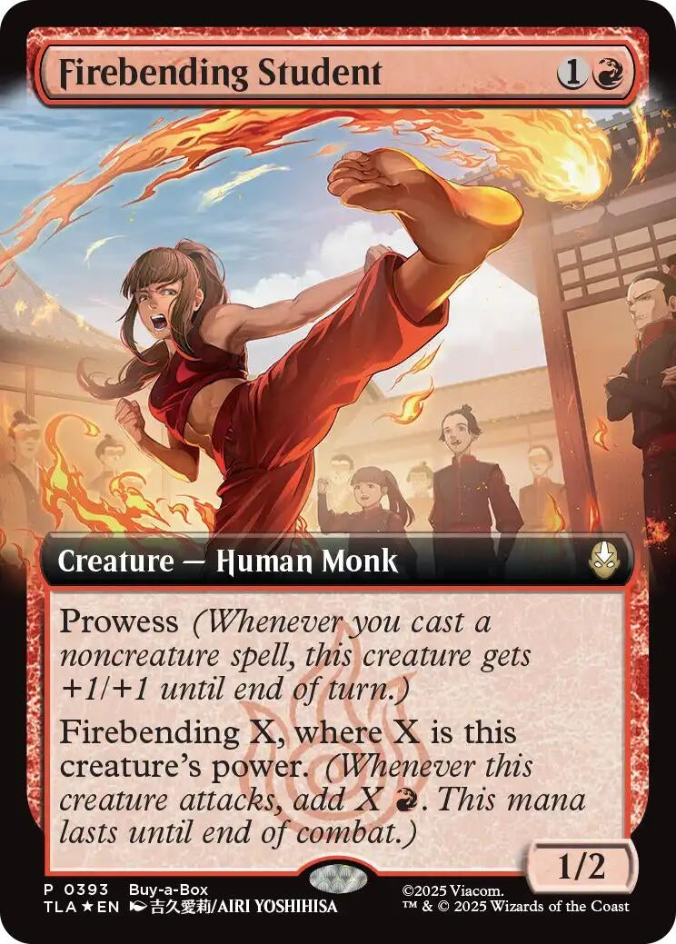 Firebending Student (Extended Art) (393) (Buy-A-Box Promos)