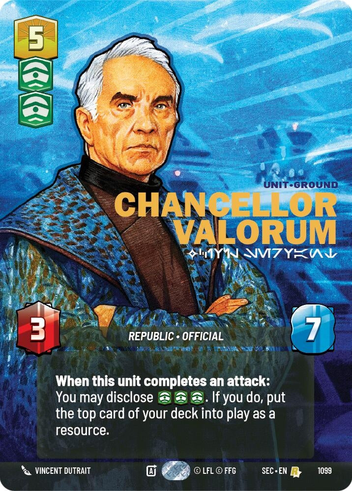 Chancellor Valorum - Civil Servant (Prestige Foil) (1099) (Secrets of Power)