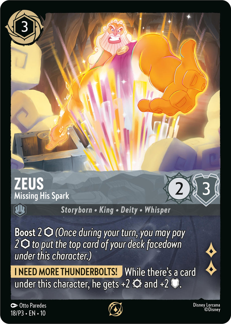 Image for Zeus - Missing His Spark (18) (Disney Lorcana Promo Cards) - Disney Lorcana