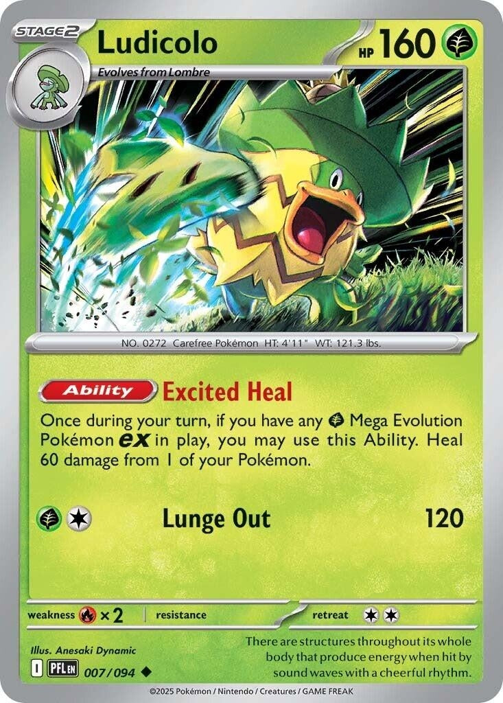 Image for Ludicolo (007/094) (ME02: Phantasmal Flames) - Pokemon