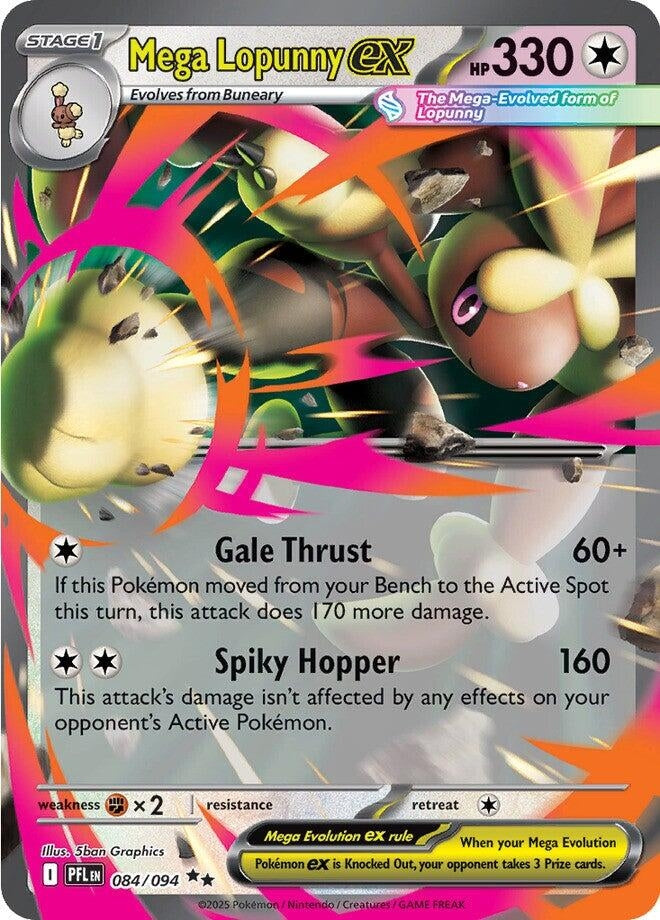 Image for Mega Lopunny ex (084/094) (ME02: Phantasmal Flames) - Pokemon