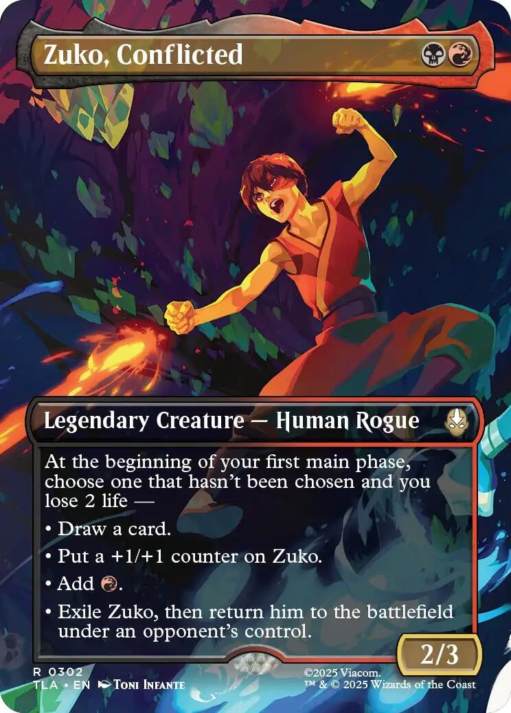 Image for Zuko, Conflicted (Borderless) (302) - Magic: The Gathering