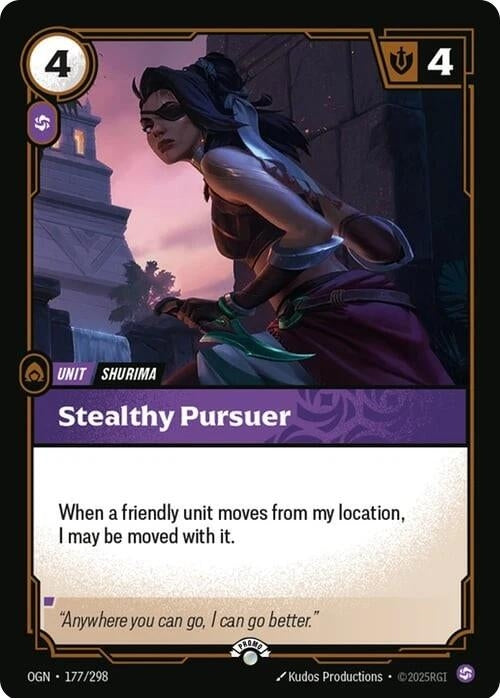 Stealthy Pursuer (177/298) (Riftbound Organized Play Promotional Cards)