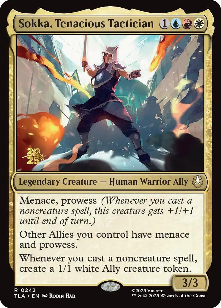 Sokka, Tenacious Tactician (242) (Prerelease Cards)