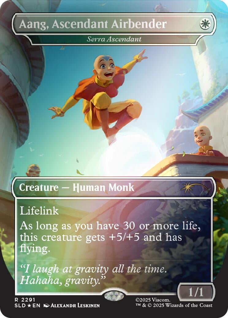 Aang, Ascendant Airbender - Serra Ascendant (Rainbow Foil) (2291) (Secret Lair Drop Series)