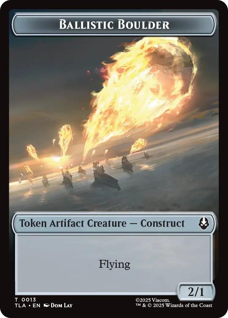 Ballistic Boulder // Food (0019) Double-Sided Token (13 // 19) (Avatar: The Last Airbender)