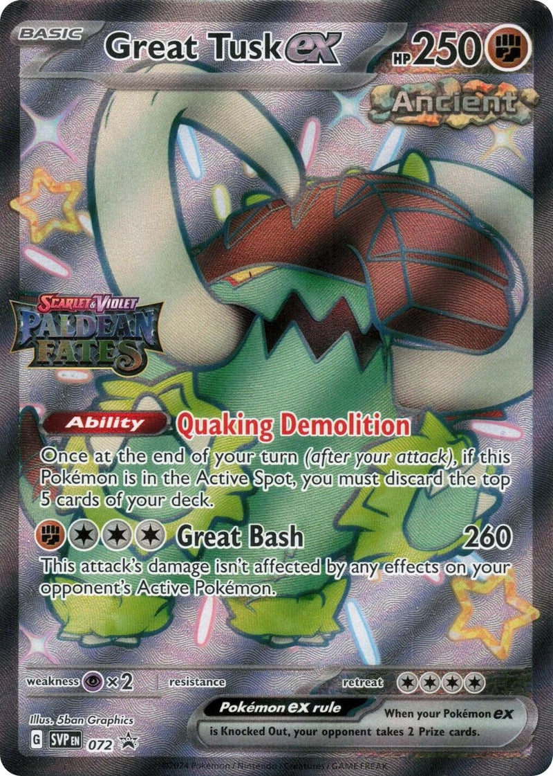 Image for Great Tusk ex - 072 (Paldean Fates Stamped) (072) (Miscellaneous Cards & Products) - Pokemon