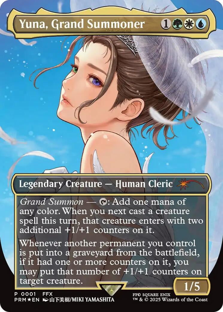 Yuna, Grand Summoner (Borderless) (1) (WPN & Gateway Promos)