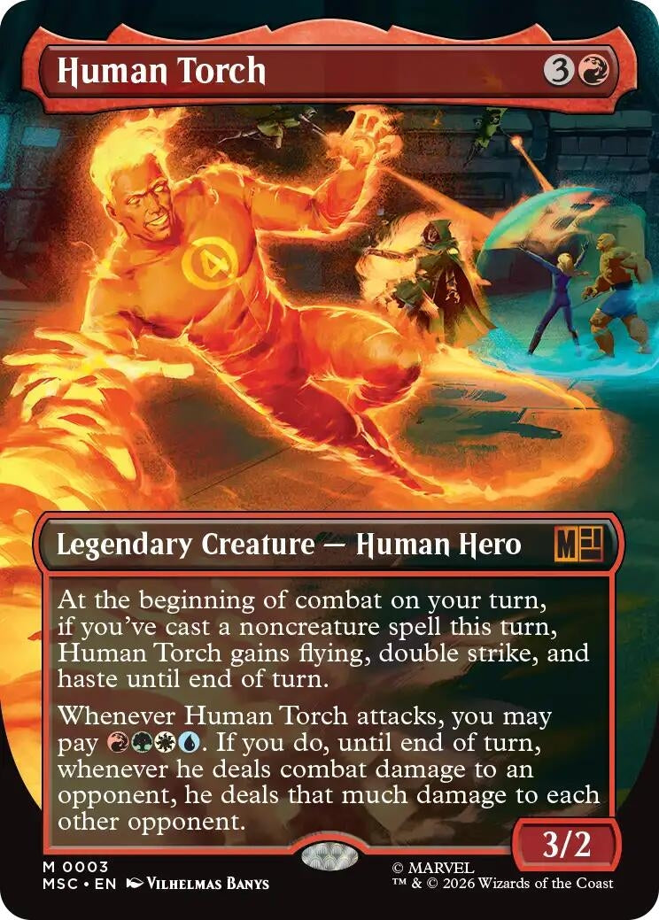 Human Torch (Borderless) (3) (Marvel Super Heroes)