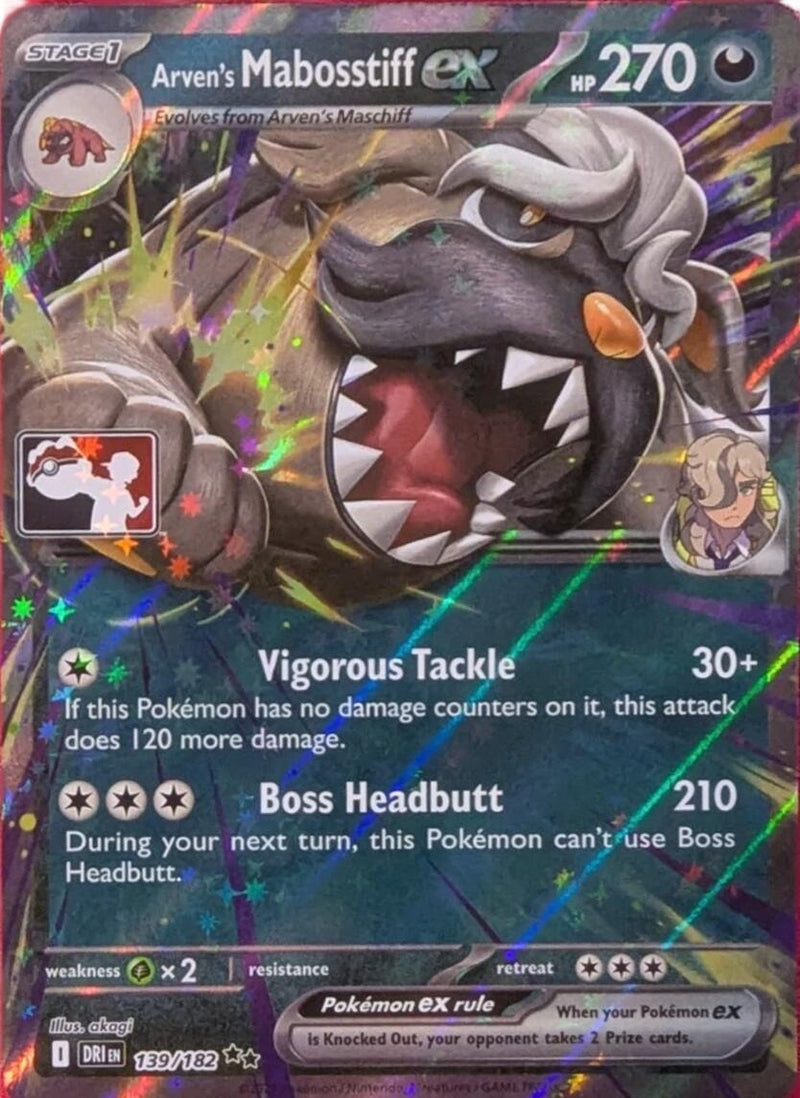Arven's Mabosstiff ex (139/182) (Prize Pack Series Cards)
