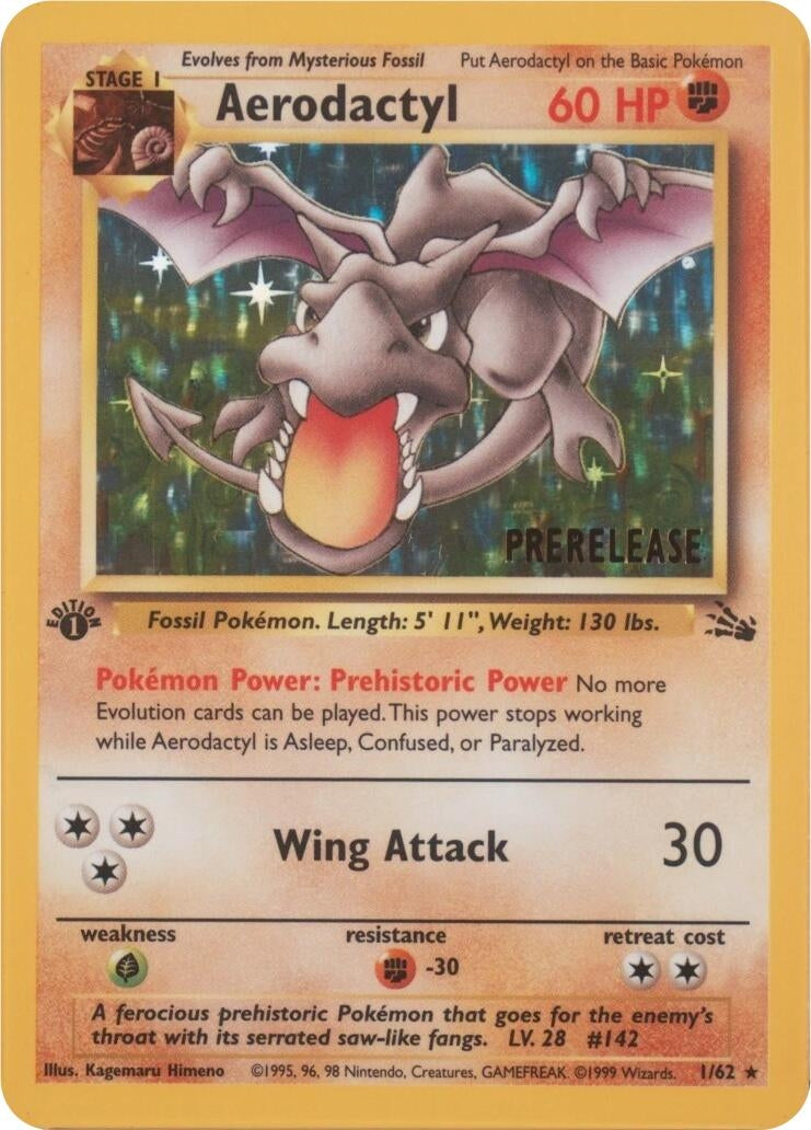 Aerodactyl (01/62) (Prerelease) (01/62) (Miscellaneous Cards & Products)