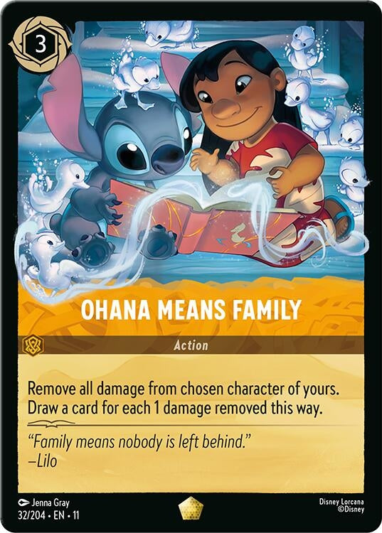 Image for Ohana Means Family (32/204) (Winterspell) - Disney Lorcana