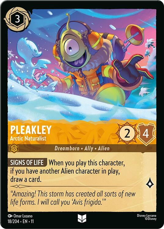 Image for Pleakley - Arctic Naturalist (18/204) (Winterspell) - Disney Lorcana