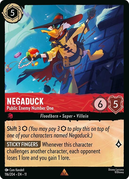 Image for Negaduck - Public Enemy Number One (116/204) (Winterspell) - Disney Lorcana