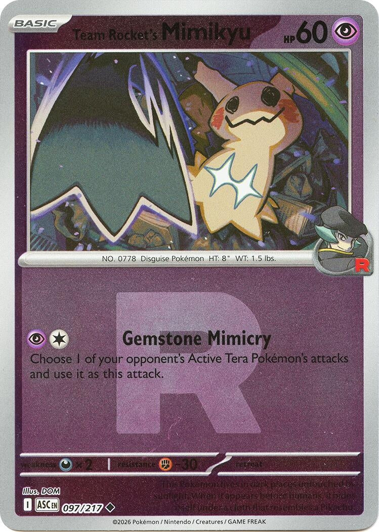 Image for Team Rocket's Mimikyu - 097/217 (Team Rocket) (097/217) (ME: Ascended Heroes) - Pokemon