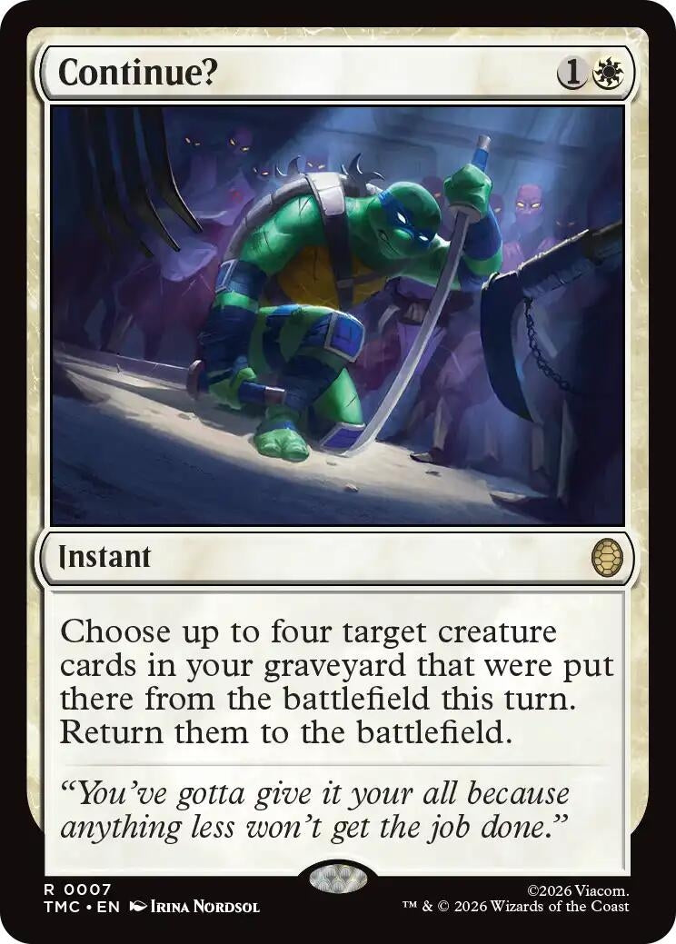 Image for Continue? (7) (Teenage Mutant Ninja Turtles) - Magic: The Gathering