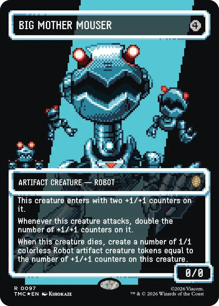 Image for Big Mother Mouser (Borderless) (Surge Foil) (97) (Teenage Mutant Ninja Turtles) - Magic: The Gathering