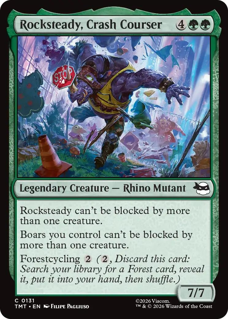 Image for Rocksteady, Crash Courser (131) (Teenage Mutant Ninja Turtles) - Magic: The Gathering