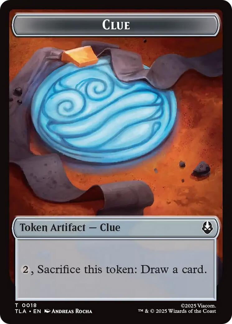 Image for Clue (0018) // Food (0021) Double-Sided Tokens (18 // 21) (Avatar: The Last Airbender) - Magic: The Gathering