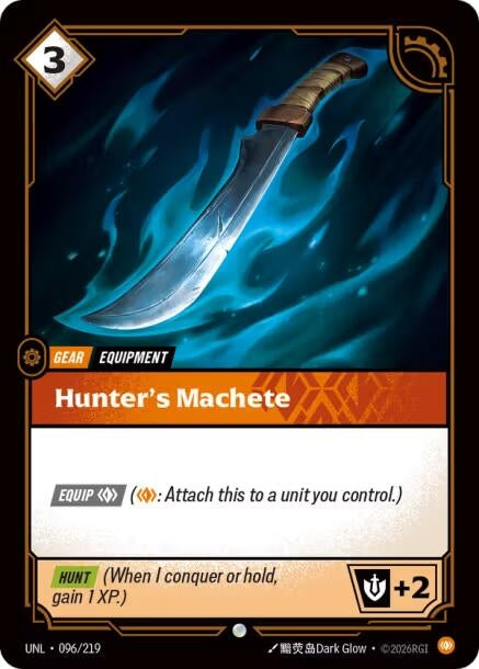 Image for Hunter's Machete (096/219) (Unleashed) - Riftbound: League of Legends Trading Card Game