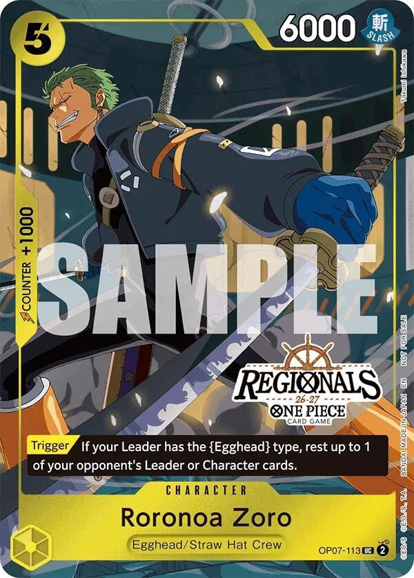 Image for Roronoa Zoro (113) (Regional Participation Pack 2026 Vol.1) (OP07-113) (One Piece Promotion Cards) (OP-PR) - One Piece Card Game