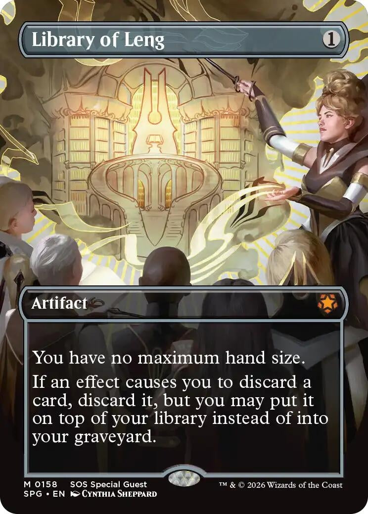 Image for Library of Leng (Borderless) (158) (Special Guests) - Magic: The Gathering