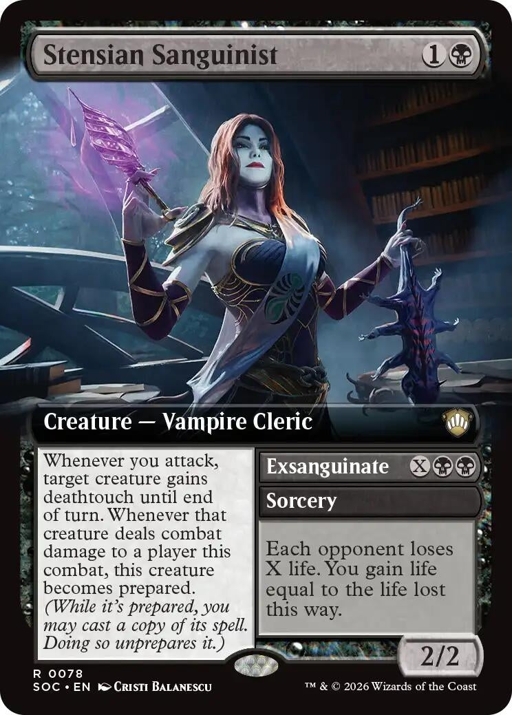 Image for Stensian Sanguinist (Extended Art) (78) (Secrets of Strixhaven) - Magic: The Gathering